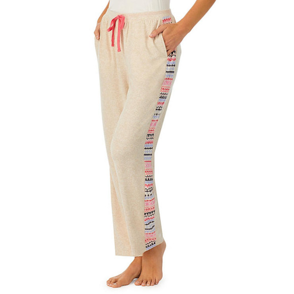 2 Pack Cuddl Duds Lounge Sleep Pants Pink Fair Isle Hearts Aztec Sweater Knit L - Picture 8 of 16